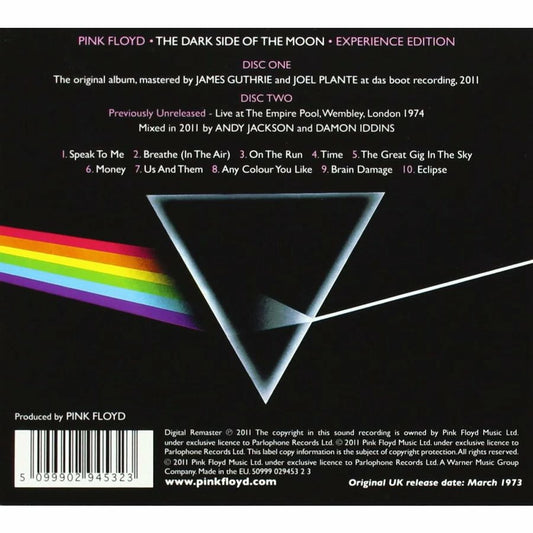 ピンクフロイド 狂気 CD アルバム PINK FLOYD DARK SIDE OF THE MOON EXPERIENCE EDITION 2CD 輸入盤 ピンク・フロイド