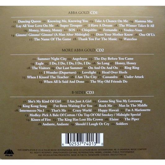 アバ CD アルバム ABBA GOLD GREATEST HITS 40周年記念盤 3枚組 輸入盤