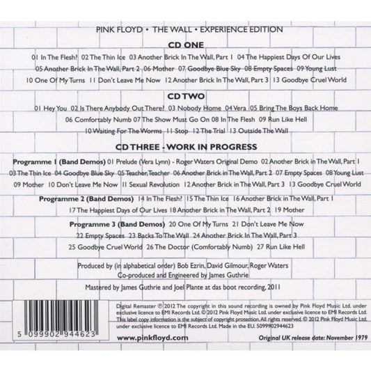 ピンクフロイド CD アルバム PINK FLOYD THE WALL EXPERIENCE EDITION 2011 REMASTER 3枚組 輸入盤 ピンク・フロイド